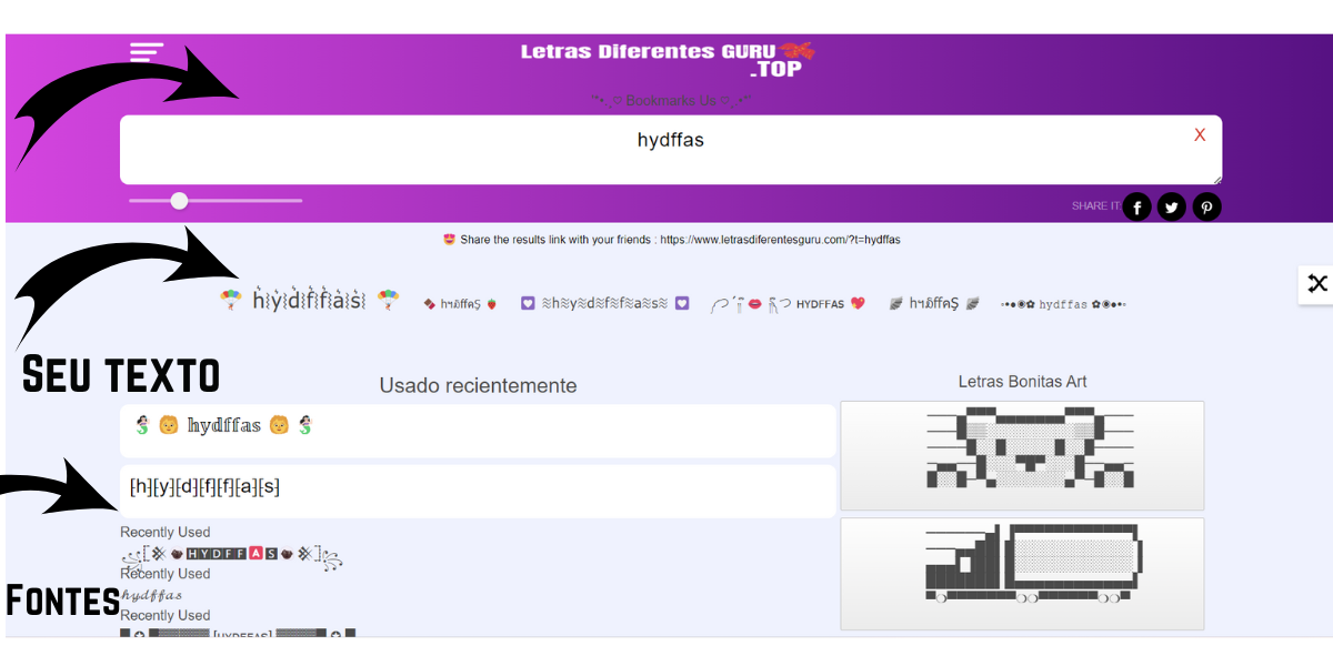 Letras Diferentes